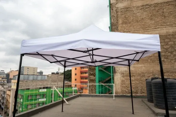 3x3m Gazebo Tent Steel Silver Aluminium Branded PVC Flag Material Nairobi Call WhatsApp 0119383838 Credible Point