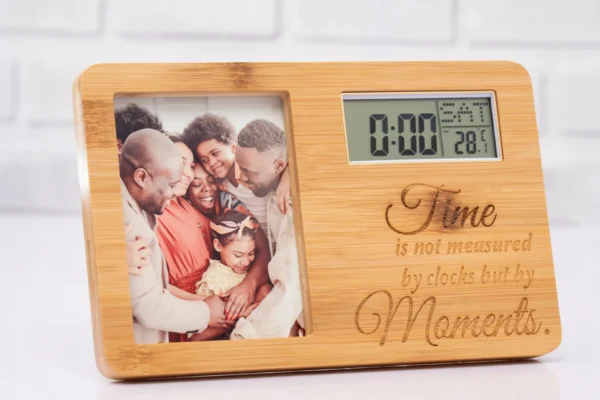 Wooden Photo Frame with Clock | Call / WhatsApp 0119383838 | Credible Point