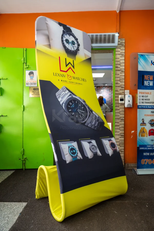 S-Stand Banners 97x205cm Curved Fabric Display Stand Nairobi Call WhatsApp 0119383838 Credible Point