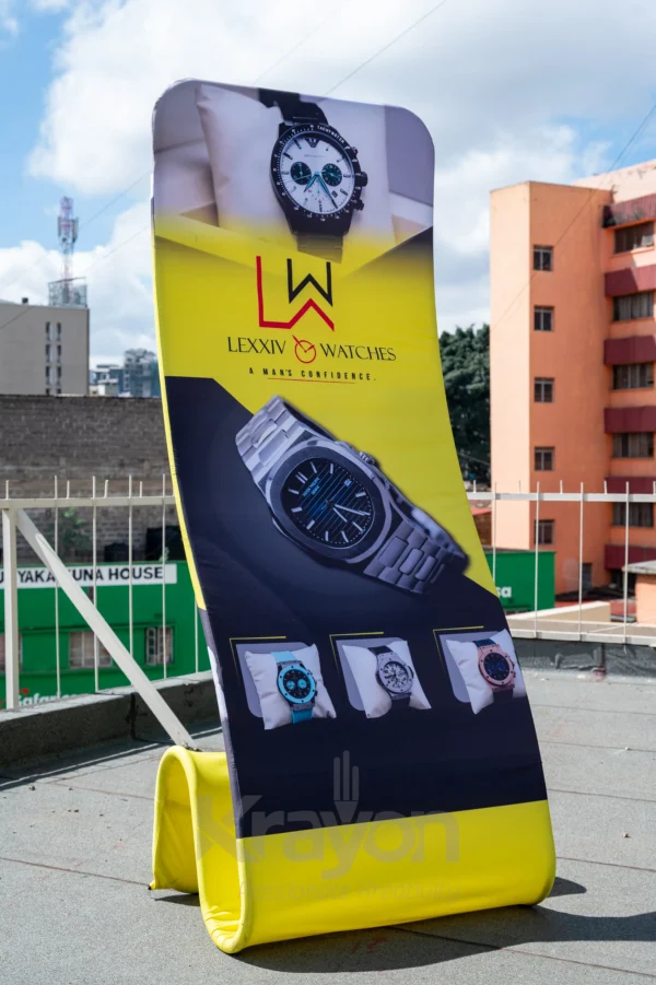 S-Stand Banners 97x205cm Curved Fabric Display Stand Nairobi Call WhatsApp 0119383838 Credible Point