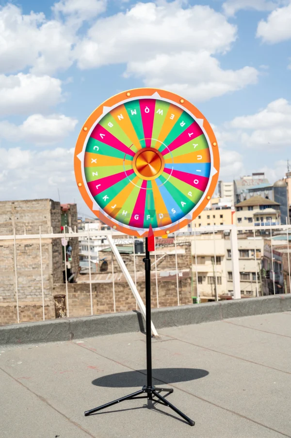 Spin Wheel 0.5M High 90CM Diameter Stand Only Branded Nairobi Call WhatsApp 0119383838 Credible Point