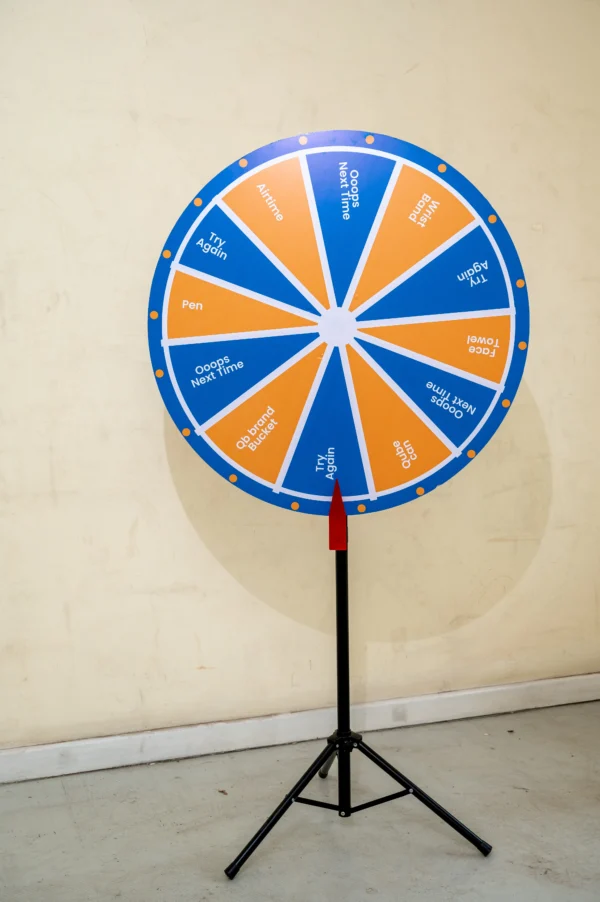 Spin Wheel 0.5M High 90CM Diameter Stand Only Branded Nairobi Call WhatsApp 0119383838 Credible Point