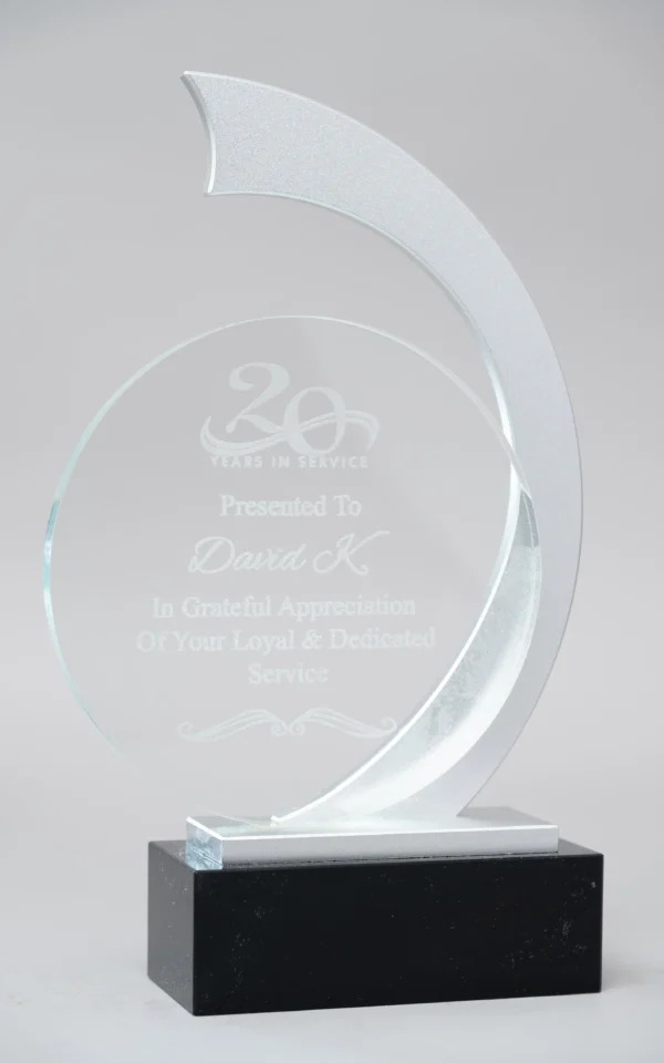 Circular Executive Awards Glass Silver Gold 25cm Nairobi | Call / WhatsApp 0119383838 | Credible Point