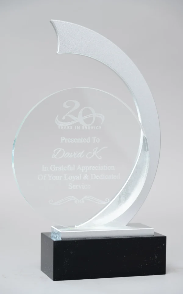 Circular Executive Awards Glass Silver Gold 25cm Nairobi | Call / WhatsApp 0119383838 | Credible Point