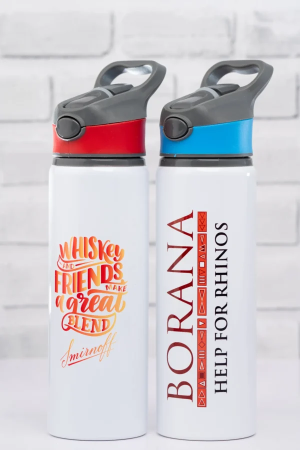 Colored Top Aluminium Water Bottles 750ml Blue Black Red Nairobi Call WhatsApp 0119383838 Credible Point