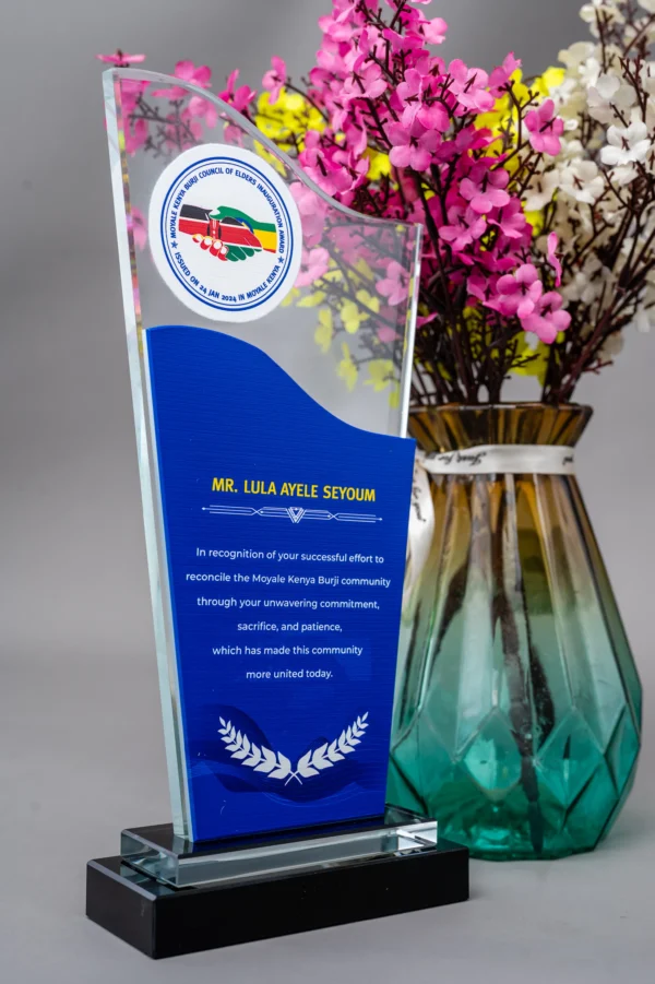 Double Wall Glass Awards Dimensional UV Printed Nairobi Call WhatsApp 0119383838 Credible Point