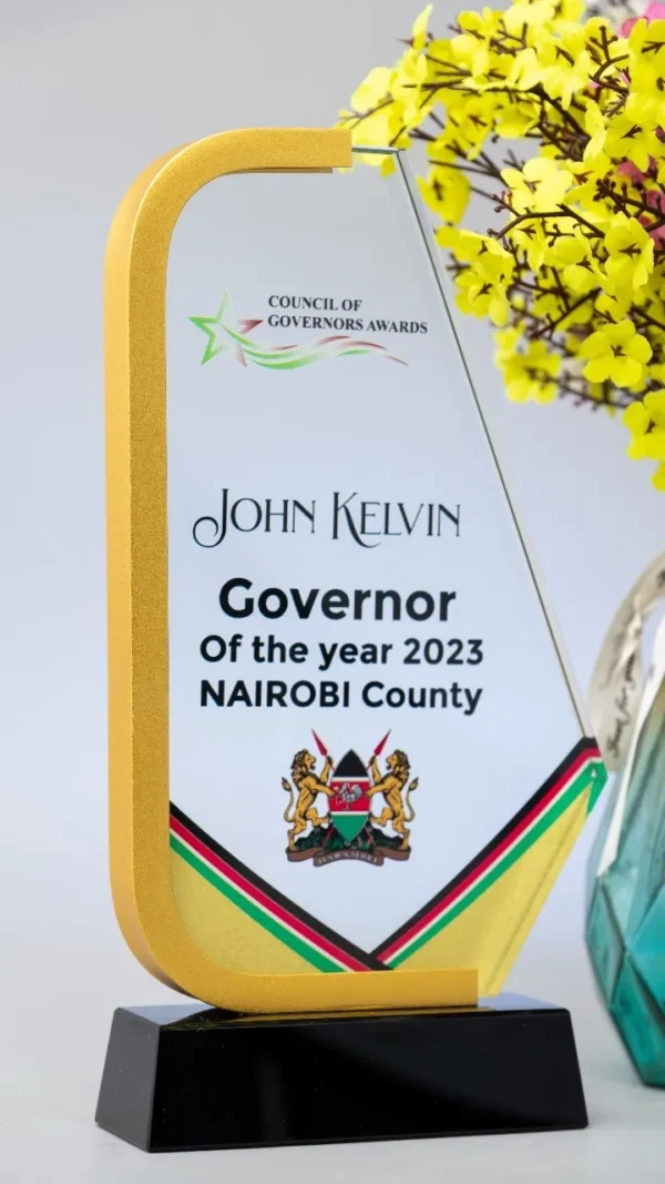 Long Glass Executive Awards Gold Silver 25cm Nairobi Call WhatsApp 0119383838 Credible Point