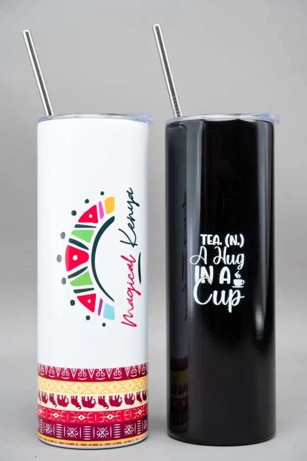 Long Tumblers 650ml Sublimation White Black Nairobi | Call / WhatsApp 0119383838 | Credible Point