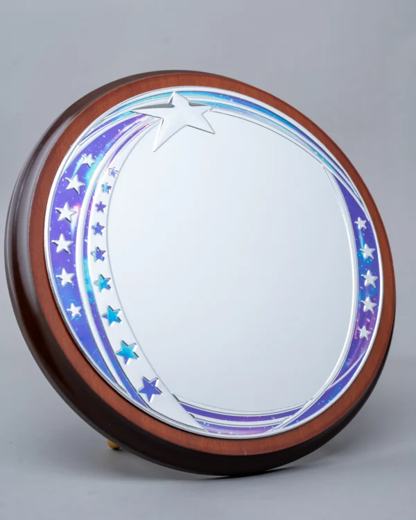 Circular Wooden Memento Trophy Gold Silver Star Pattern Nairobi | Call / WhatsApp 0119383838 | Credible Point