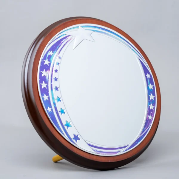 Circular Wooden Memento Trophy Gold Silver Star Pattern Nairobi | Call / WhatsApp 0119383838 | Credible Point