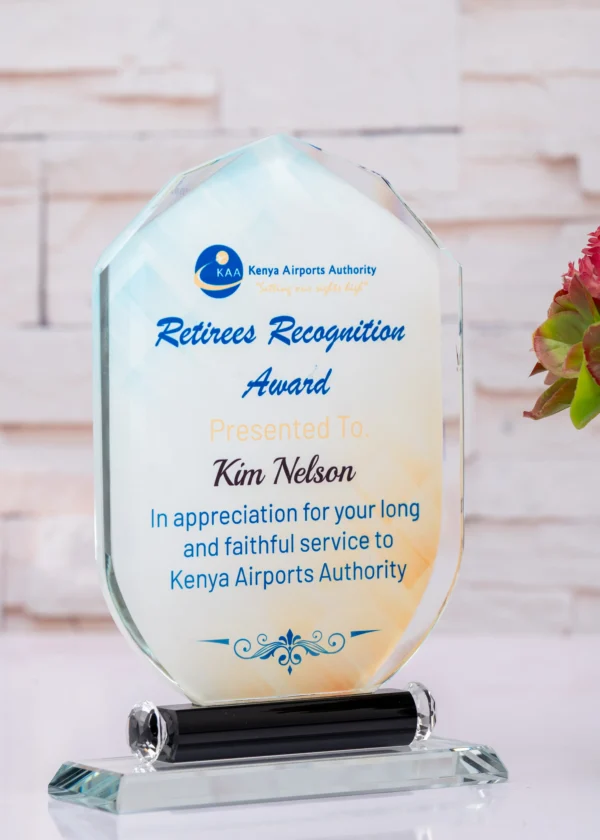 Patterned Top Glass Awards Artistic Design Premium Nairobi | Call / WhatsApp 0119383838 | Credible Point