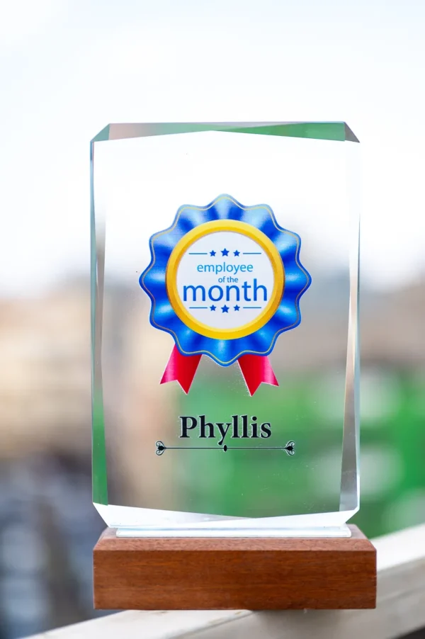 Rectangular Crystal Awards Wooden Base 18x11cm Print Nairobi Call WhatsApp 0119383838 Credible Point