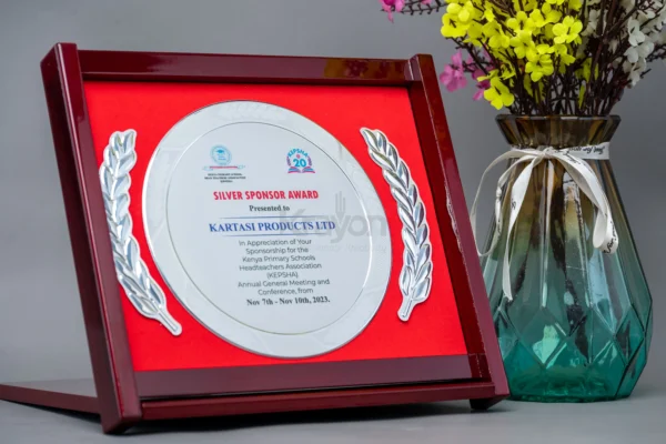 Self Sitting Awards Gold Silver Wood Desk Trophy Nairobi Call WhatsApp 0119383838 Credible Point