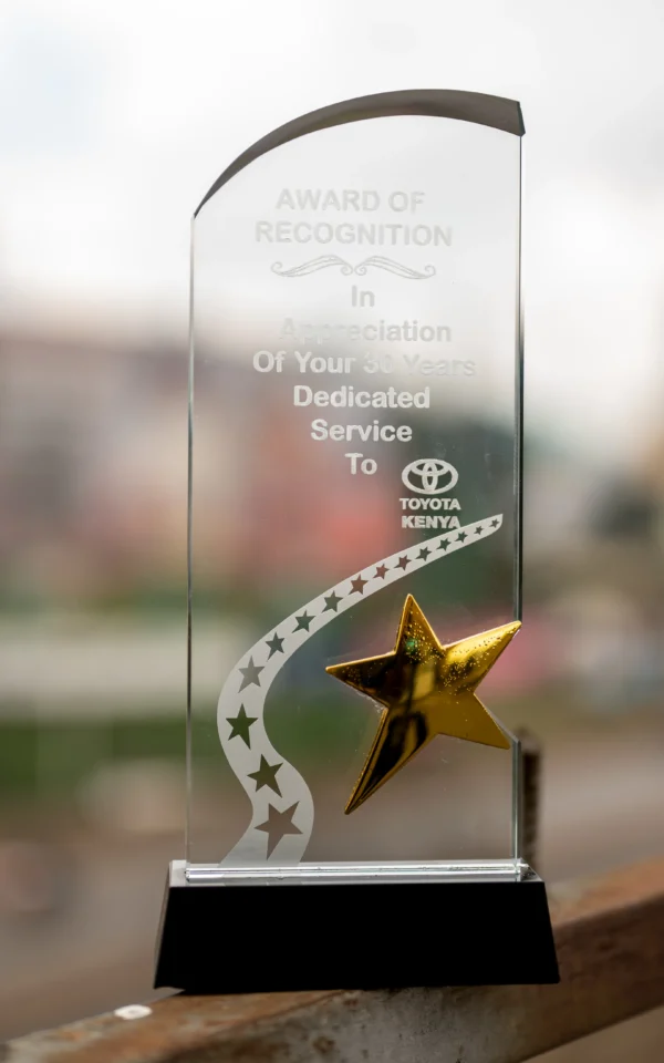 Sliced Glass Awards with Star Celestial Recognition Nairobi Call WhatsApp 0119383838 Credible Point