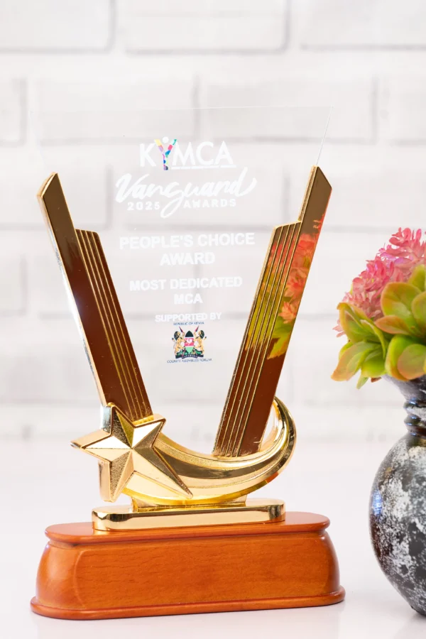 V-Shape Executive Award Premium Glass Modern Finish Nairobi | Call / WhatsApp 0119383838 | Credible Point