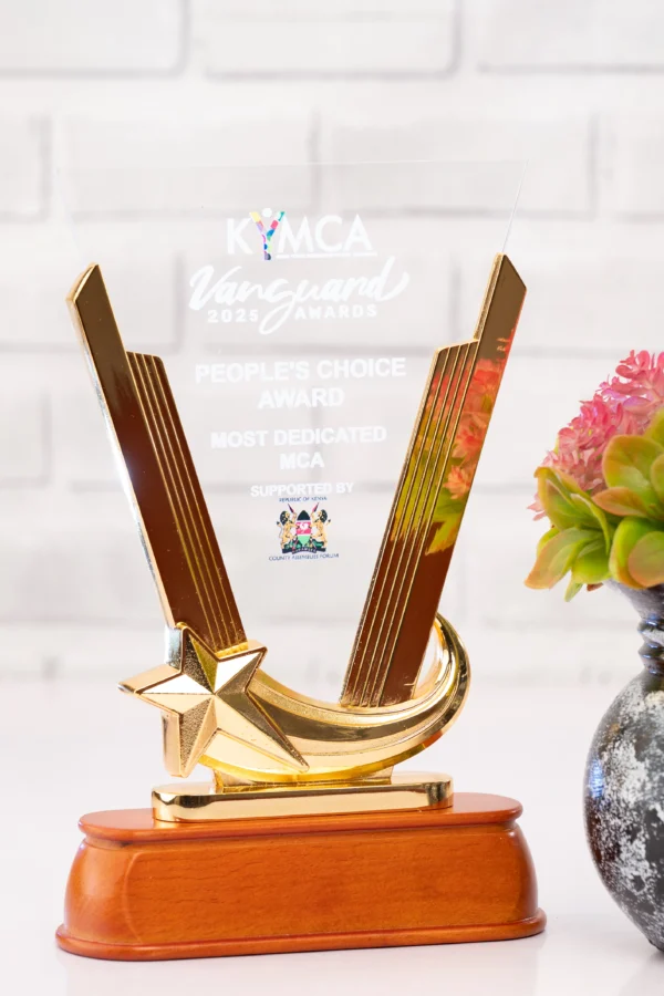 V-Shape Executive Award Premium Glass Modern Finish Nairobi | Call / WhatsApp 0119383838 | Credible Point