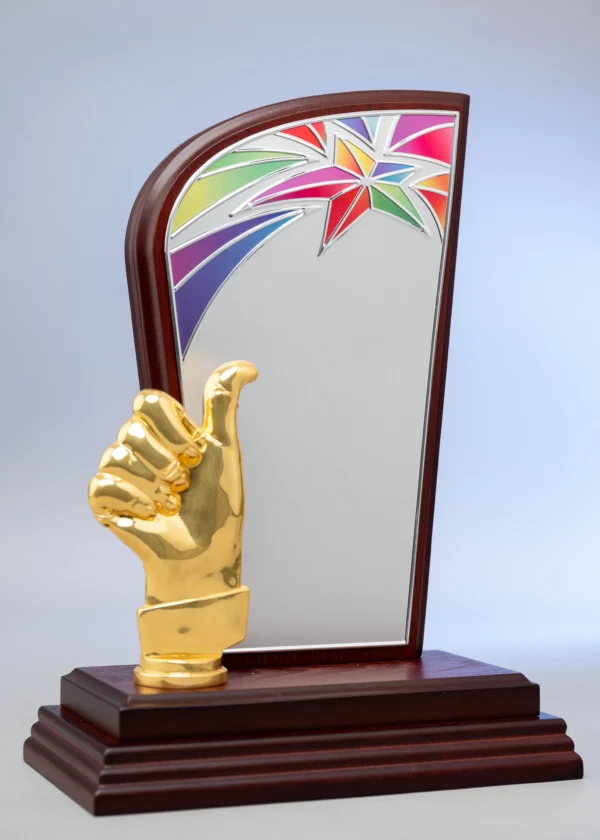 Victory Thumbs-Up Award Gold Silver Shield Wooden Trophy Nairobi Call WhatsApp 0119383838 Credible Point