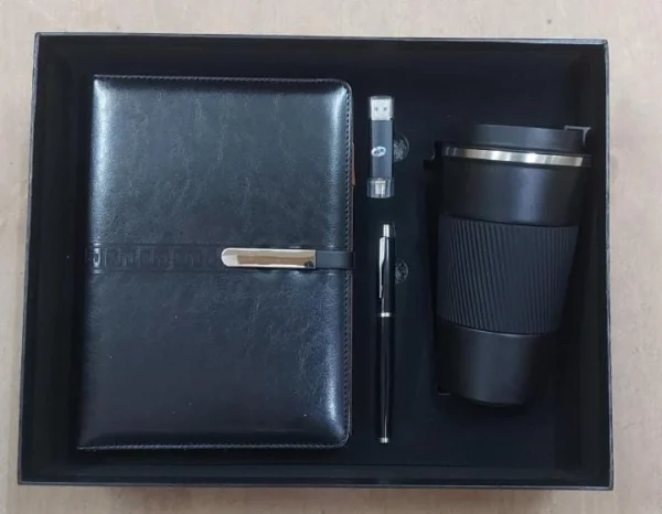 4-Piece Black Executive Gift Set Notebook Pen 8GB Flash Tumbler Nairobi | Call / WhatsApp 0119383838 | Credible Point