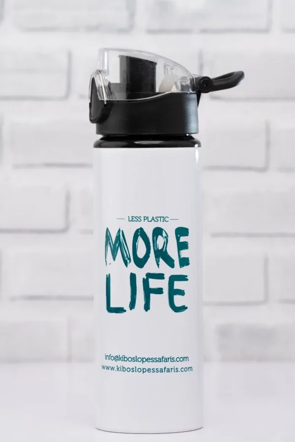 White Aluminium Water Bottles 700ml 750ml Eco-Friendly Promotional Nairobi | Call / WhatsApp 0119383838 | Credible Point