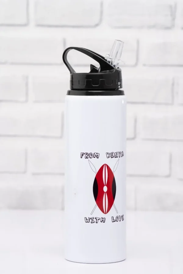 White Aluminium Water Bottles 700ml 750ml Eco-Friendly Promotional Nairobi | Call / WhatsApp 0119383838 | Credible Point