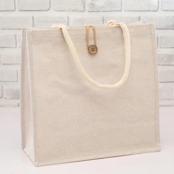 Affordable B4 Jute Bag Smooth – Premium Eco-Friendly Tote with Button Closure Nairobi KSh 500 Credible Point