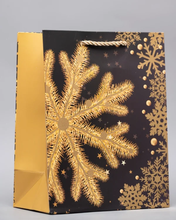 Snowflake Christmas Gift Bags Black Gold Nairobi | Call / WhatsApp 0119383838 | Credible Point