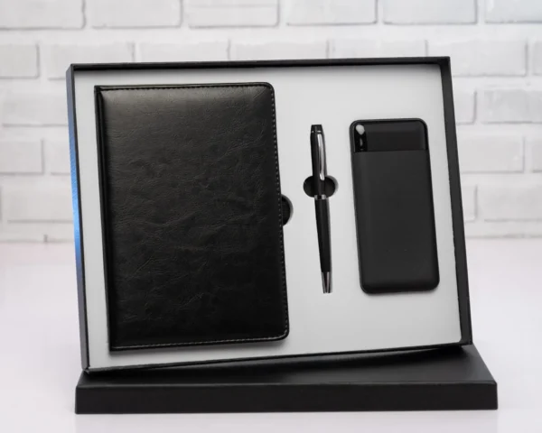 3-in-1 Power Gift Set Notebook Pen 10000mAh Powerbank Blue White Black Nairobi | Call / WhatsApp 0119383838 | Credible Point