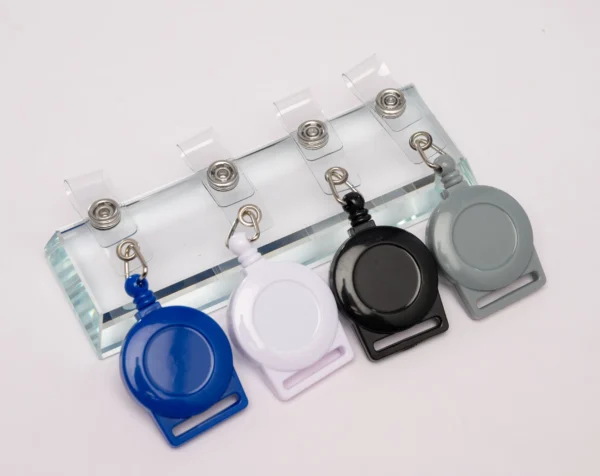 Yo-Yo Retractable Badge Holder Reel Round Metal Clip Black White Gray Blue Nairobi | Call / WhatsApp 0119383838 | Credible Point