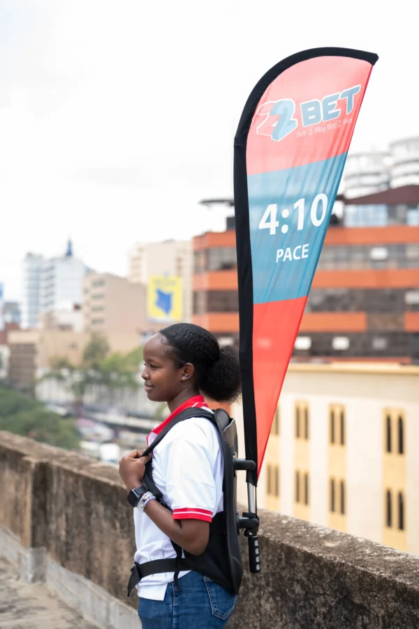 Backpack Teardrops Mobile Flag Display System Branding 1500 Nairobi Call WhatsApp 0119383838 Credible Point