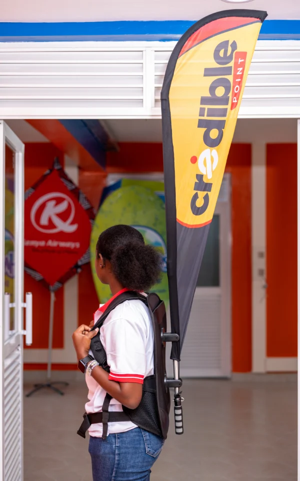 Backpack Teardrops Mobile Flag Display System Branding 1500 Nairobi Call WhatsApp 0119383838 Credible Point