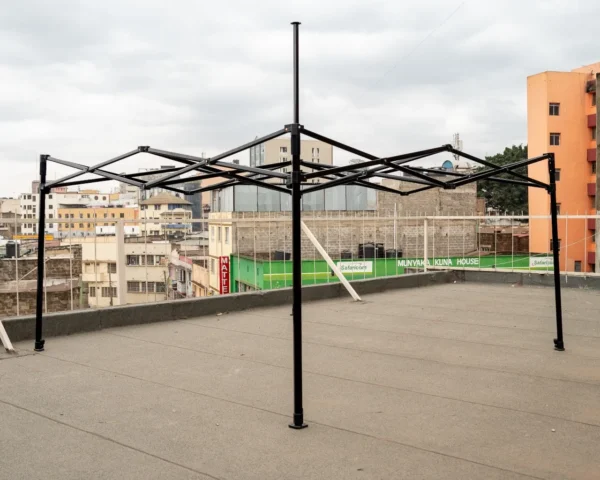 Compact 2x2m Gazebo Tent Black Steel Banner Flag Material Nairobi | Call / WhatsApp 0119383838 | Credible Point