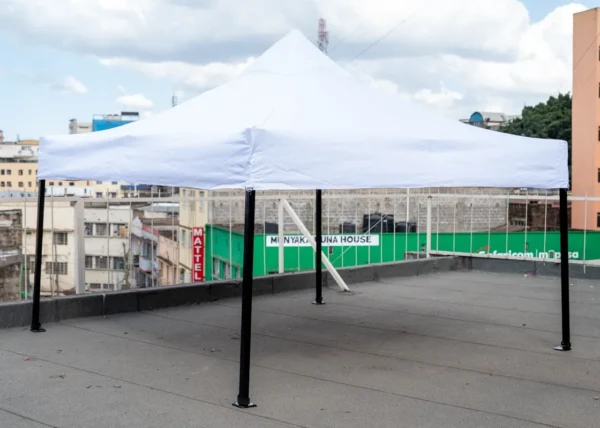 Compact 2x2m Gazebo Tent Black Steel Banner Flag Material Nairobi | Call / WhatsApp 0119383838 | Credible Point