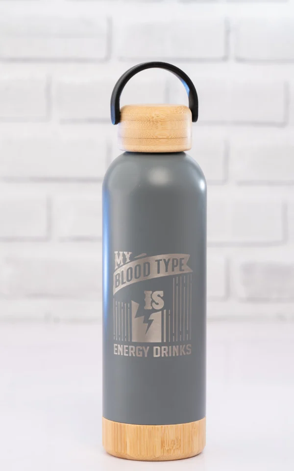 Double Wall Flask Bamboo Base and Cap 620ml Matte Powder Coat Nairobi Call WhatsApp 0119383838 Credible Point