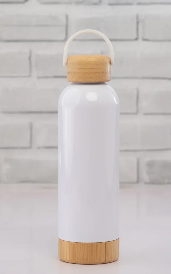 Double Wall Flask Bamboo Base and Cap 620ml Matte Powder Coat Nairobi Call WhatsApp 0119383838 Credible Point
