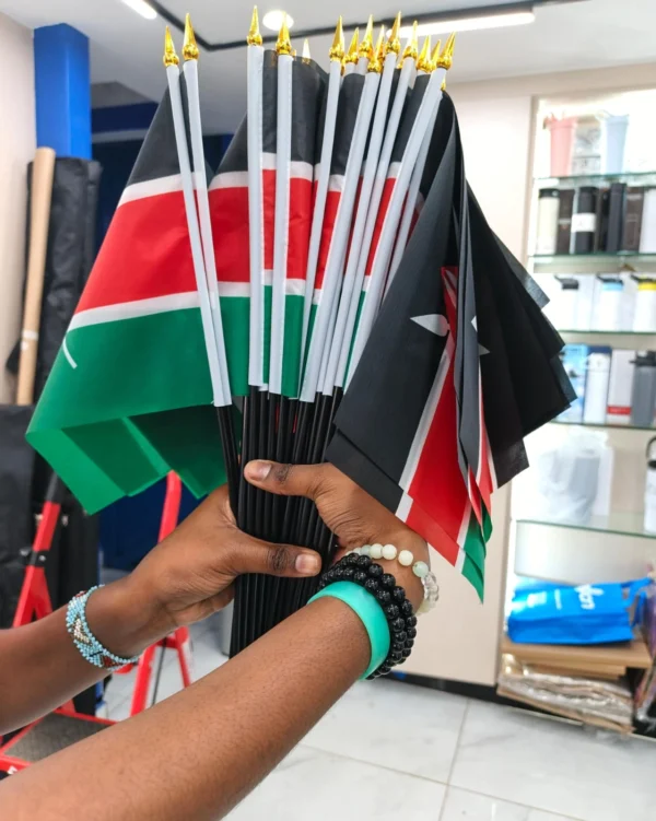 Kenyan Table Flag A3 Size Ready Made with Plastic Pole Nairobi Call WhatsApp 0119383838 Credible Point