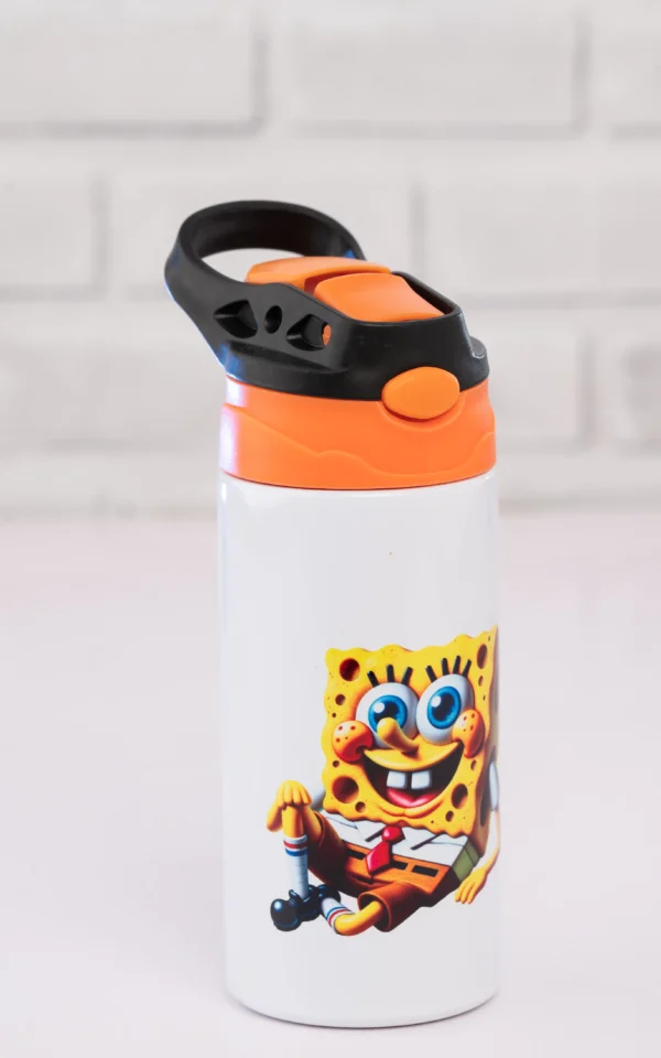 Kids Flask 350ml Double Wall Straw Lid Blue Pink Green Orange Yellow Black Nairobi | Call / WhatsApp 0119383838 | Credible Point