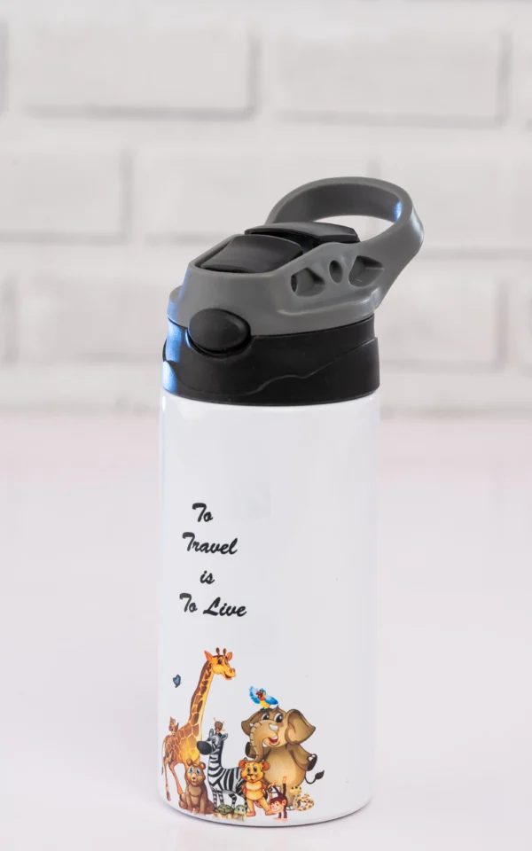 Kids Flask 350ml Double Wall Straw Lid Blue Pink Green Orange Yellow Black Nairobi | Call / WhatsApp 0119383838 | Credible Point