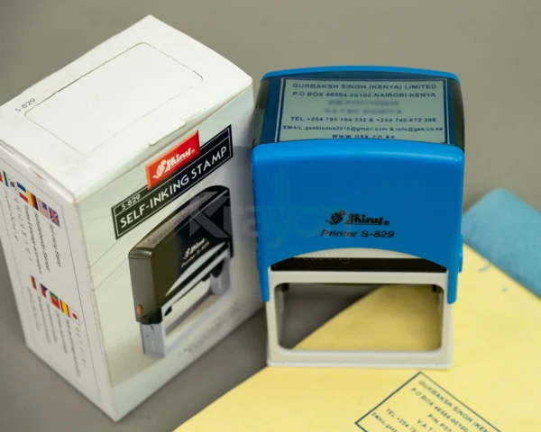 Self-Inking Rubber Stamp Shiny S-829 Office Stamp | Call / WhatsApp 0119383838 | Credible Point
