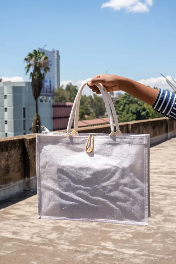 A3 Jute Bags with Side Button – Eco-Friendly Tote with Secure Pocket Nairobi KSh 600 Credible Point