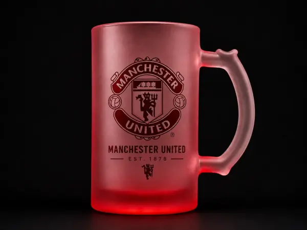 Branded Manchester United Red Frost Mug – Official-Licensed 443ml Frosted Glass Mug Nairobi KSh 500 Credible Point