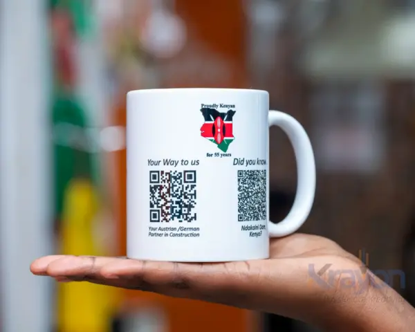 Branded Normal White Mug – 325ml Standard Ceramic Mug with Custom Logo Nairobi KSh 250 Credible Point